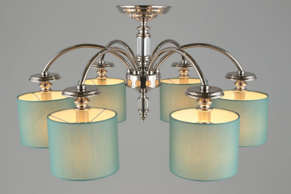 APL.714.07.06 APLOYT потолочная люстра Nikolet, бирюзовый, хром