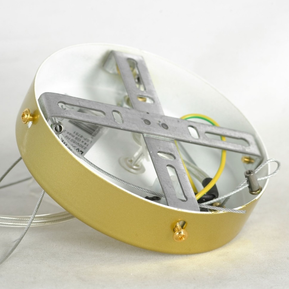 LSP-8751 LUSSOLE LOFT подвесная люстра, матовое золото, янтарный, G9*14*25W, 80см диаметр