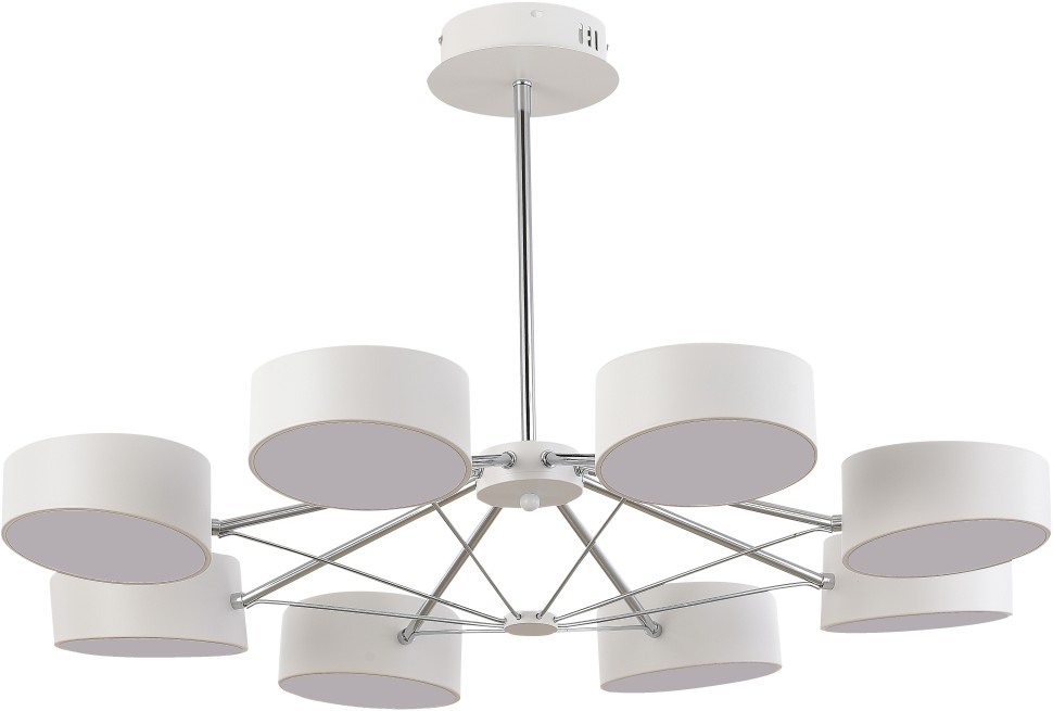 SLE6005-502-08 EVOLUCE Valle белая светодиодная люстра на штанге, 8*10W, с пультом 3000-6000K