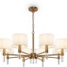 FR5186PL-08BS Freya Подвесная люстра Lino, латунь, E14*8*40W, 88см диаметр