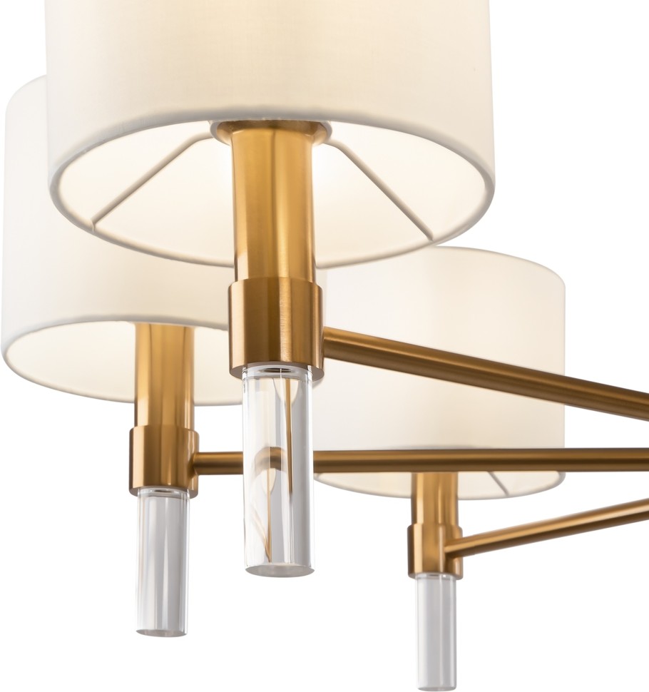 FR5186PL-08BS Freya Подвесная люстра Lino, латунь, E14*8*40W, 88см диаметр