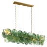 10492/1200R Green LOFT IT подвесная люстра Lolly, золото/зеленый, E14*8*40W, 120см длина