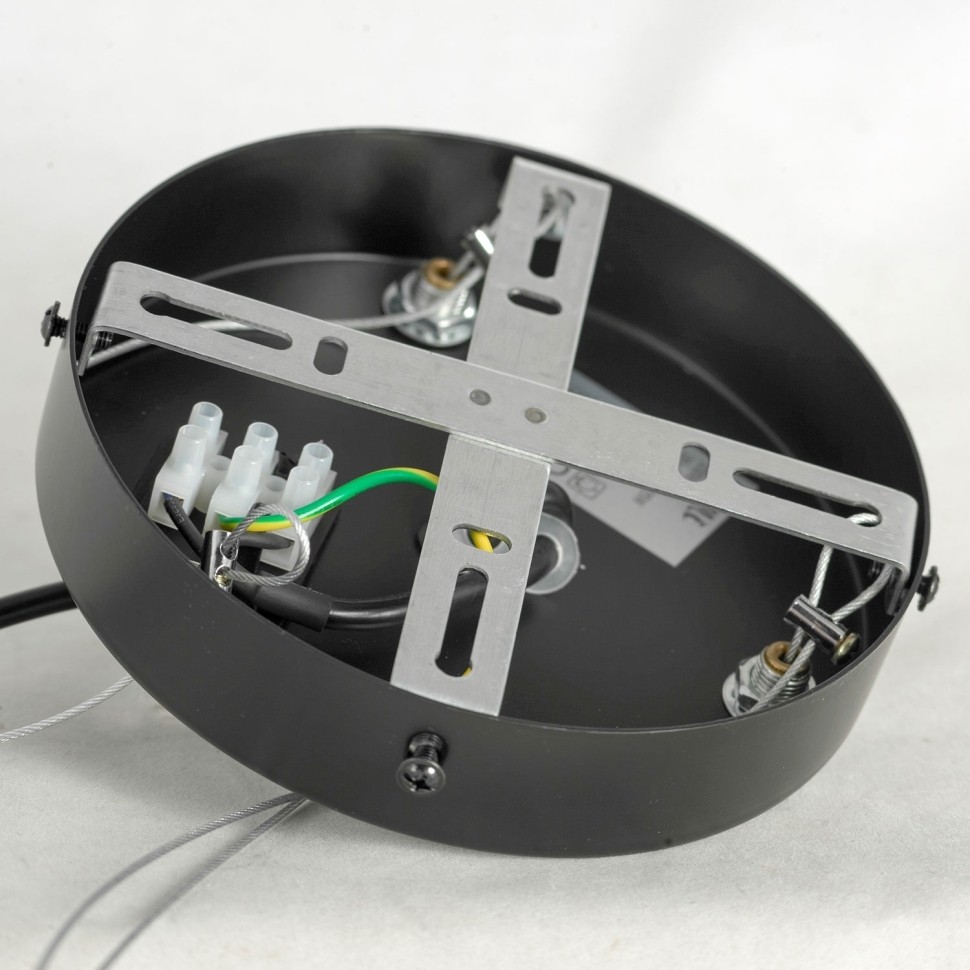 LSP-8750 LUSSOLE LOFT подвесная люстра, черный и золото, прозрачный-серый, G9*20*25W, 107см диаметр