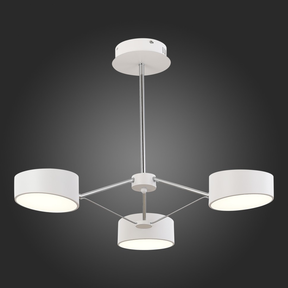 SLE6005-502-03 EVOLUCE Valle белая светодиодная люстра на штанге, 3*10W, с пультом 3000-6000K