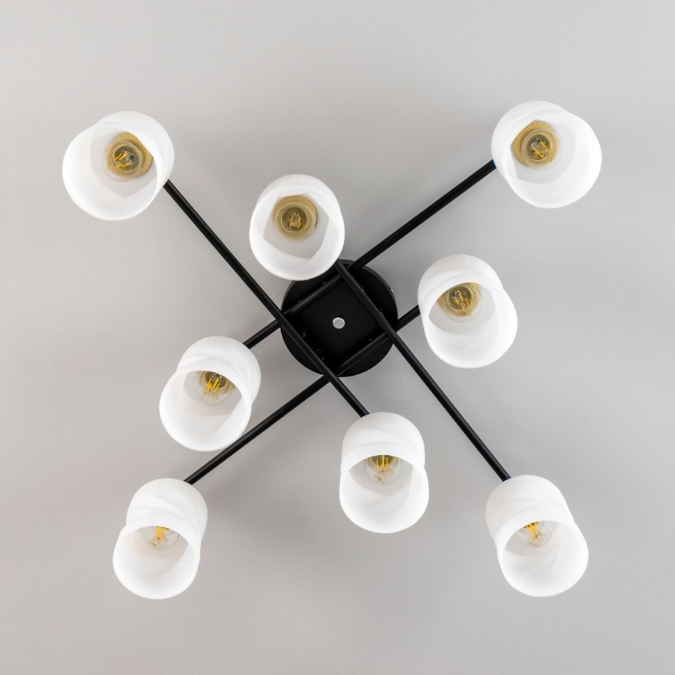 CL132185 Citilux Люстра потолочная Нильс, черный, хром, E27*8*60W