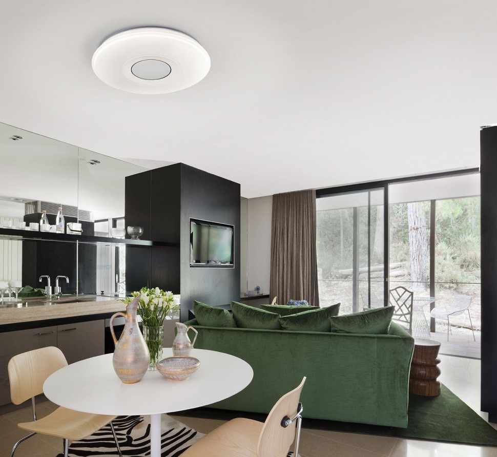 CL703M60 CITILUX светодиодный потолочный музыкальный светильник с пультом RGB MP3 Light & Music, регулировка цвета, цветовой температуры и яркости, ночной режим, диаметр 50см