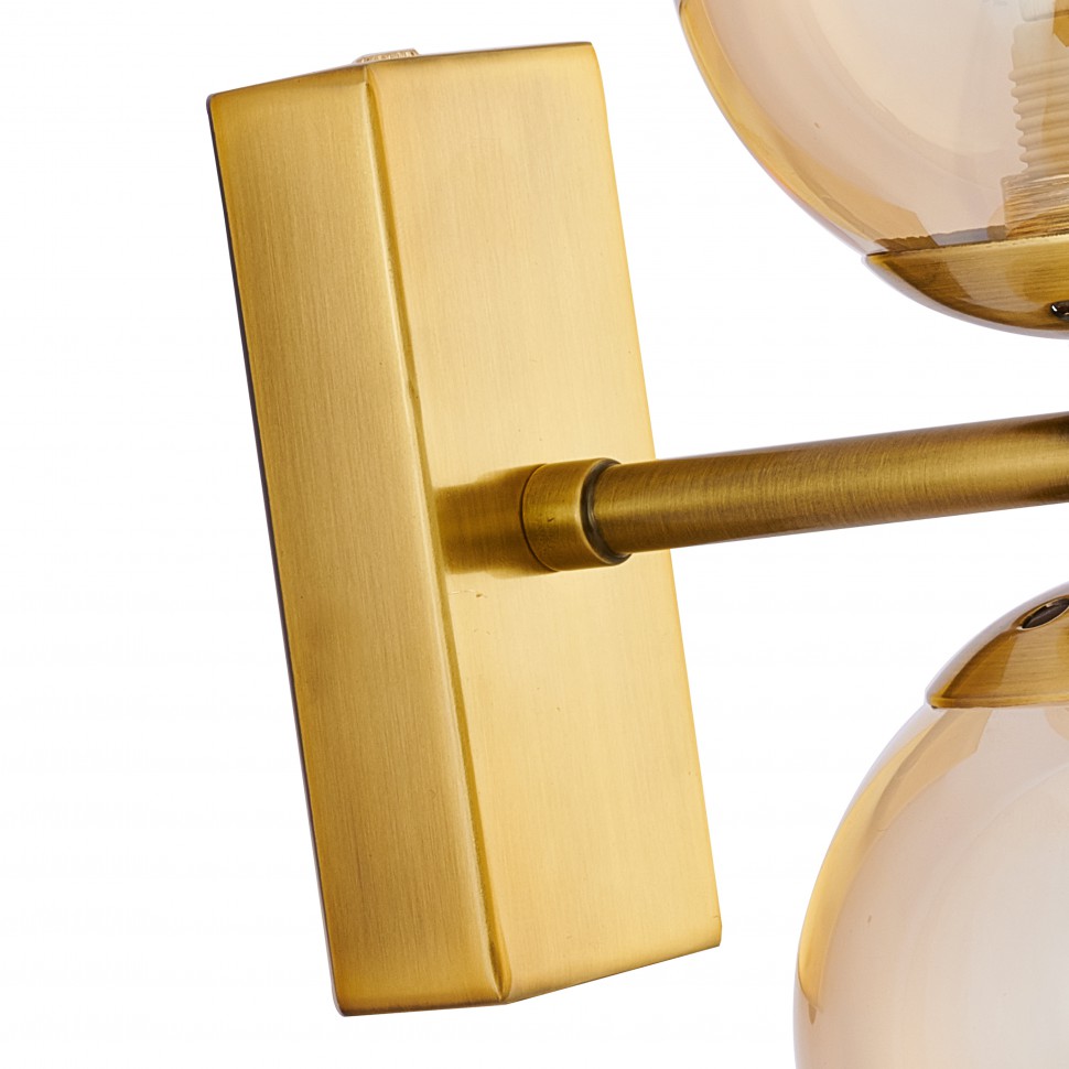 2649-2W Favourite современное бра Varietas, латунь, янтарный, 2*G9