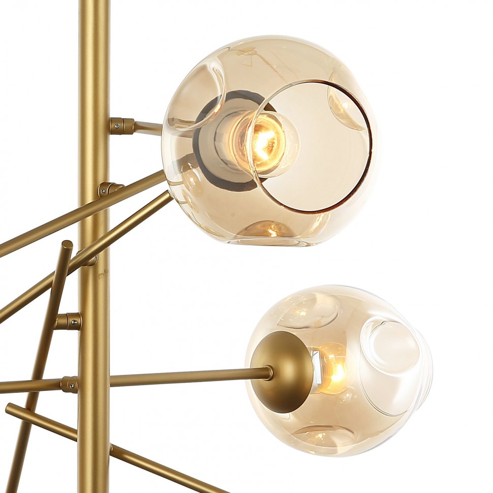 2360-6P FAVOURITE подвесная люстра на штанге Traube, золото и янтарный