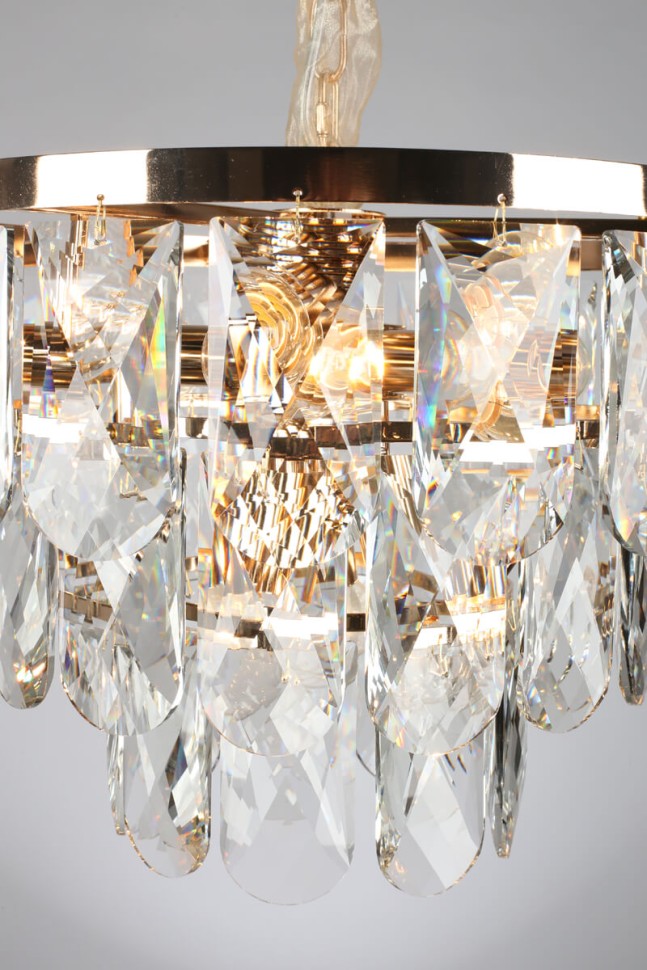 OML-72913-09 OMNILUX Volpedo подвесная люстра каскад из хрусталя, E14*9*40W, 45см диаметр