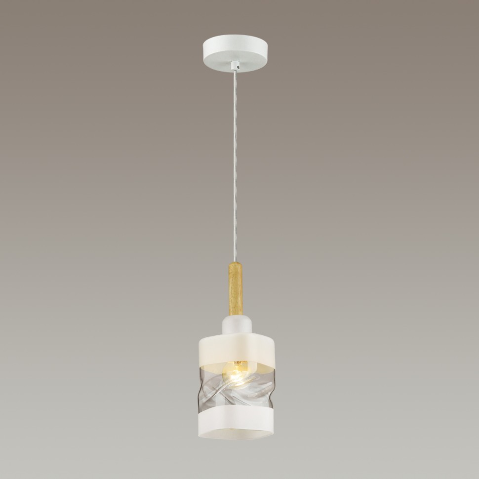 АРХИВ - 4491/1 LUMION COUNTY подвес в скандинавском стиле BONNIE, белый и дерево