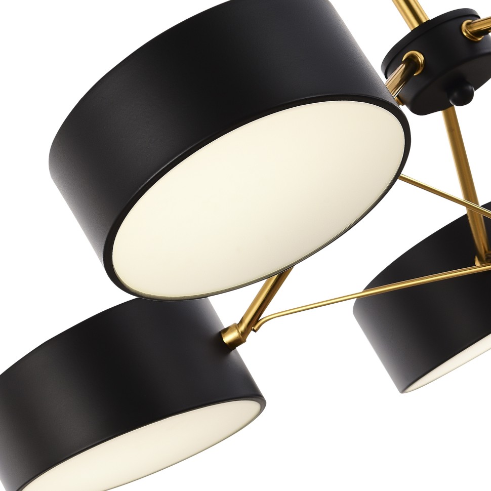 SLE6005-402-03 EVOLUCE Valle черная светодиодная люстра на штанге, 3*10W, с пультом 3000-6000K