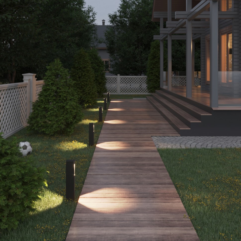 Уличный наземный светильник Gala 6658/14GL Odeon Light NATURE черный/металл IP65 LED 14W 4000K AC85-265V