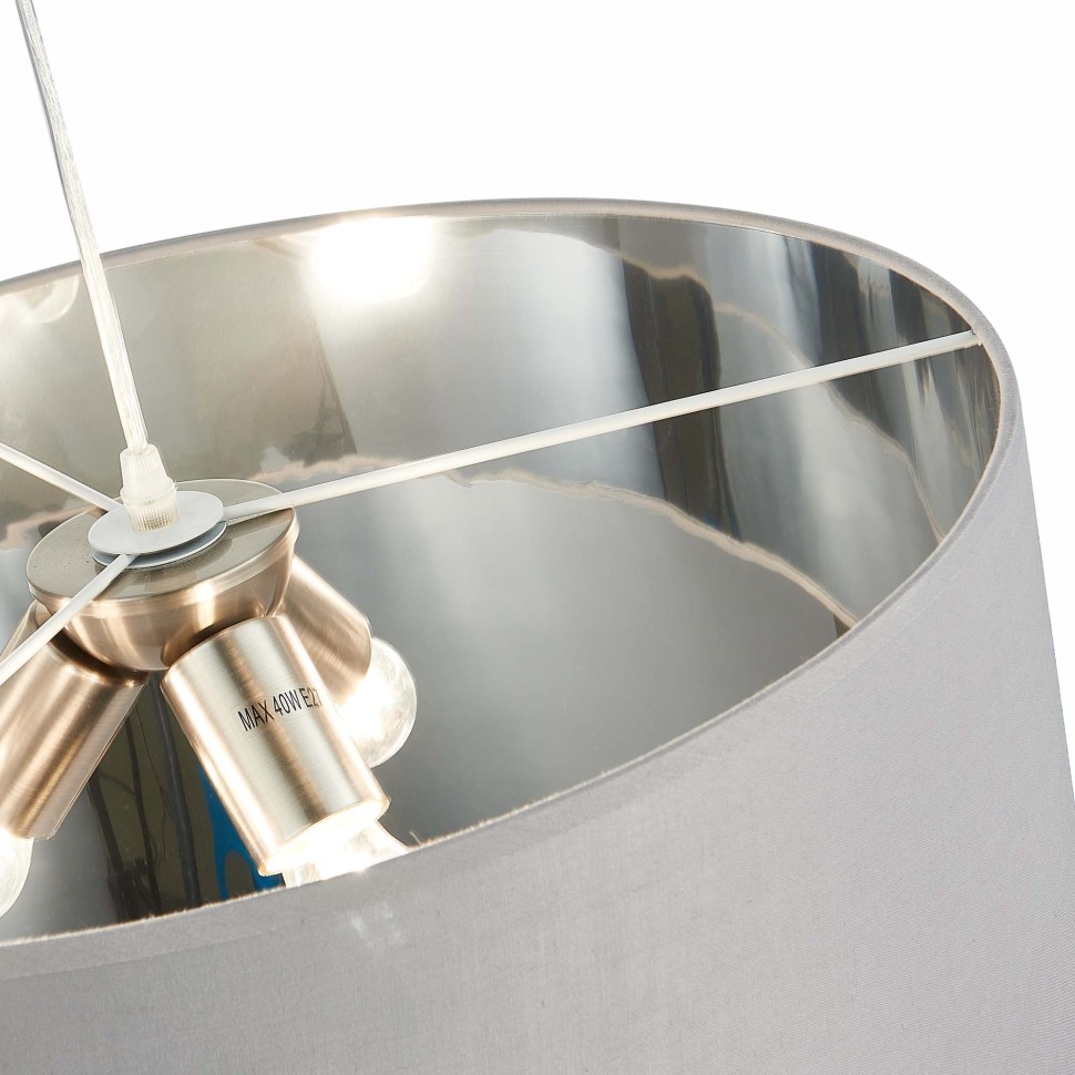 SLE300513-03 EVOLUCE Brescia подвесной светильник, серый, никель, 50см, E27*3*40W