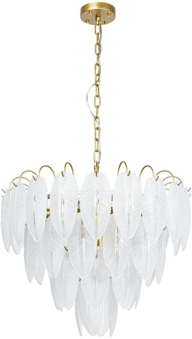 A4052LM-12SG ARTE LAMP подвесная люстра Evie, E14*12*40W, золото, белый, 58см диаметр