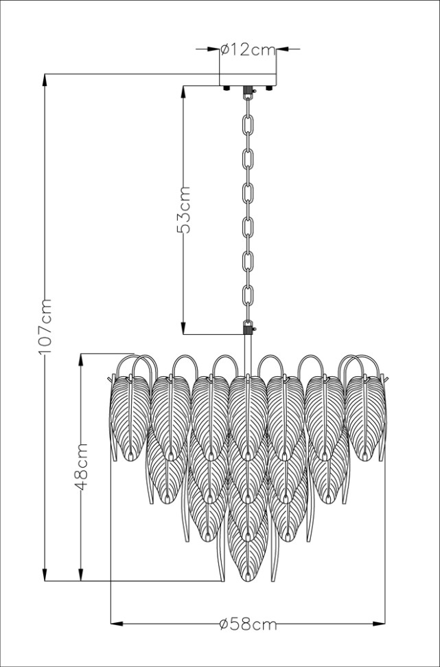 A4052LM-12SG ARTE LAMP подвесная люстра Evie, E14*12*40W, золото, белый, 58см диаметр