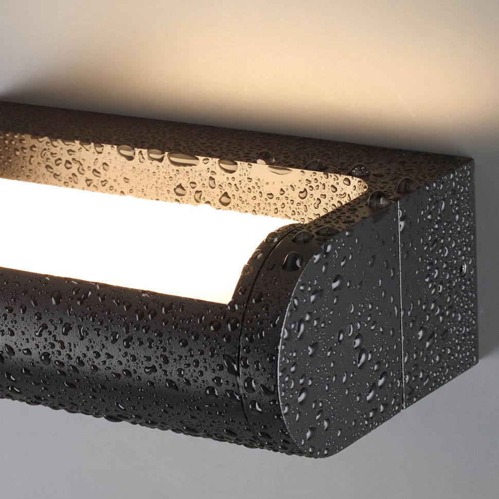 7117/12WL ODEON LIGHT NATURE уличный настенный светодиодный светильник TWINSET, чёрный/металл IP65, 12W, 3000K, угол рассеивания 120°, подвижный плафон