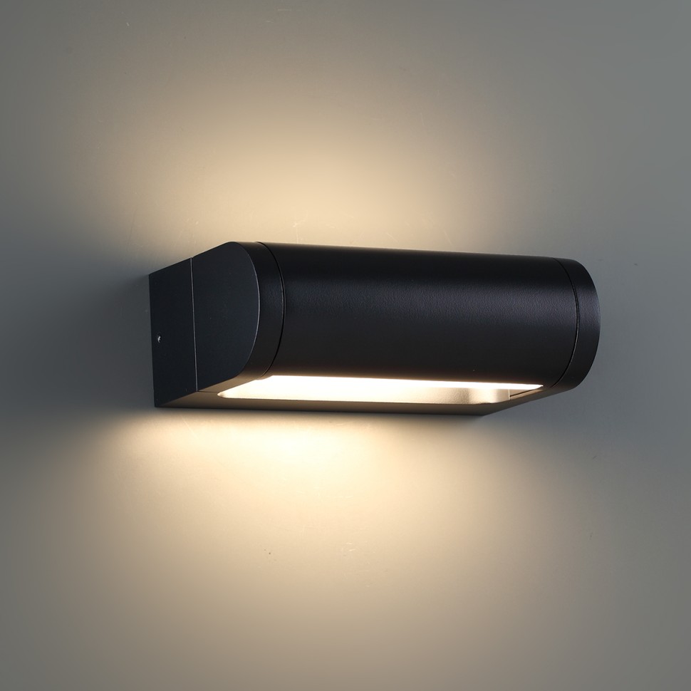 7117/12WL ODEON LIGHT NATURE уличный настенный светодиодный светильник TWINSET, чёрный/металл IP65, 12W, 3000K, угол рассеивания 120°, подвижный плафон