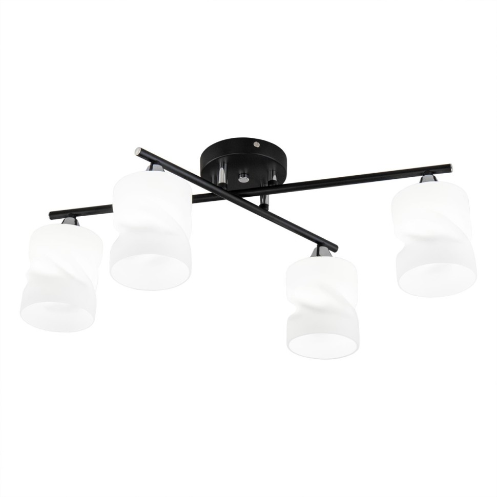 CL132145 Citilux Потолочный светильник Нильс, черный, хром, E27*4*60W