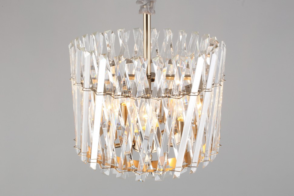 APL.808.13.05 APLOYT подвесная хрустальная люстра Verene, Е14*5, 40см диаметр, золото