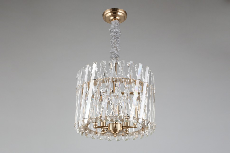 APL.808.13.05 APLOYT подвесная хрустальная люстра Verene, Е14*5, 40см диаметр, золото