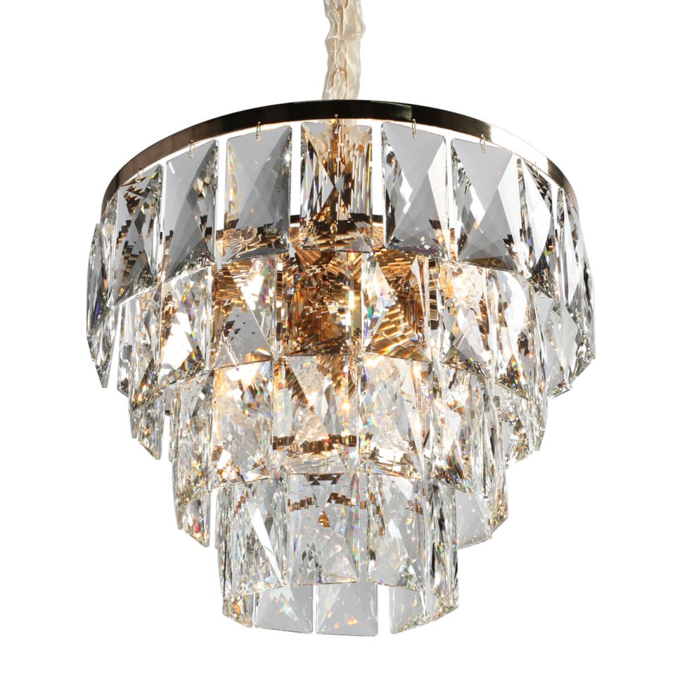 OML-72903-12 OMNILUX каскадная хрустальная люстра Volpedo, E14*12*40W, 48см диаметр