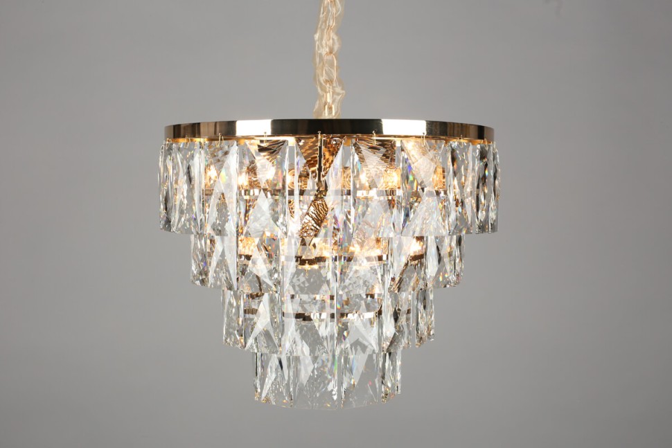 OML-72903-12 OMNILUX каскадная хрустальная люстра Volpedo, E14*12*40W, 48см диаметр