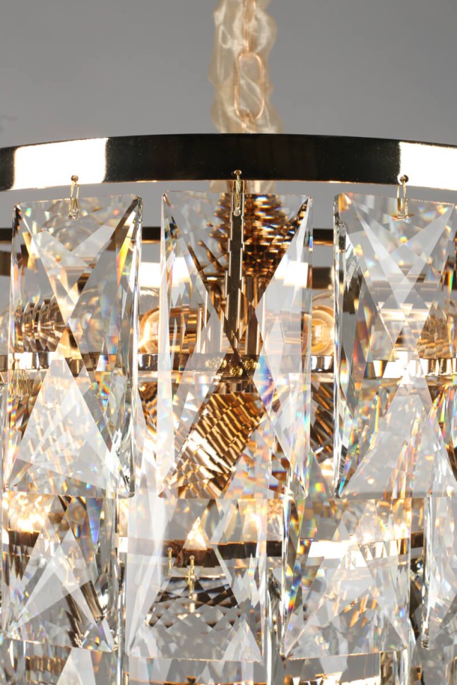 OML-72903-12 OMNILUX каскадная хрустальная люстра Volpedo, E14*12*40W, 48см диаметр