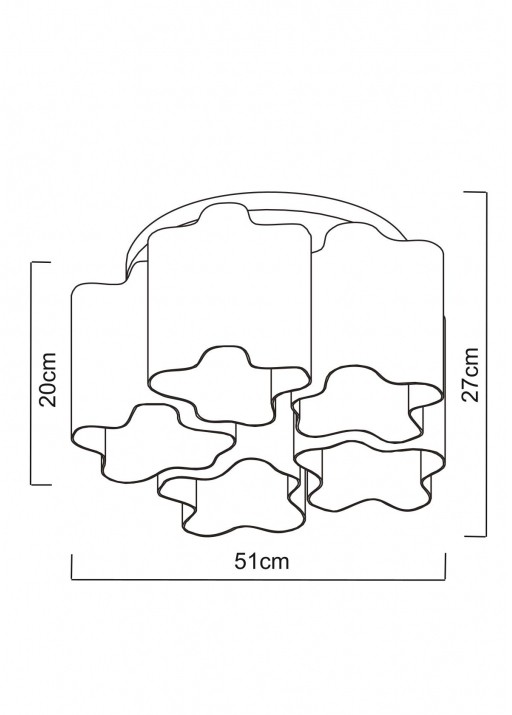 A3459PL-5AB ARTE LAMP потолочная люстра Serenata, бронза