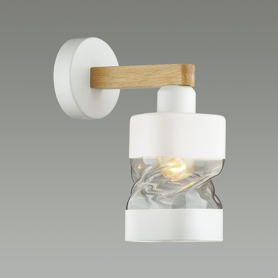 АРХИВ - 4491/1W LUMION COUNTY бра в скандинавском стиле BONNIE, белый и дерево