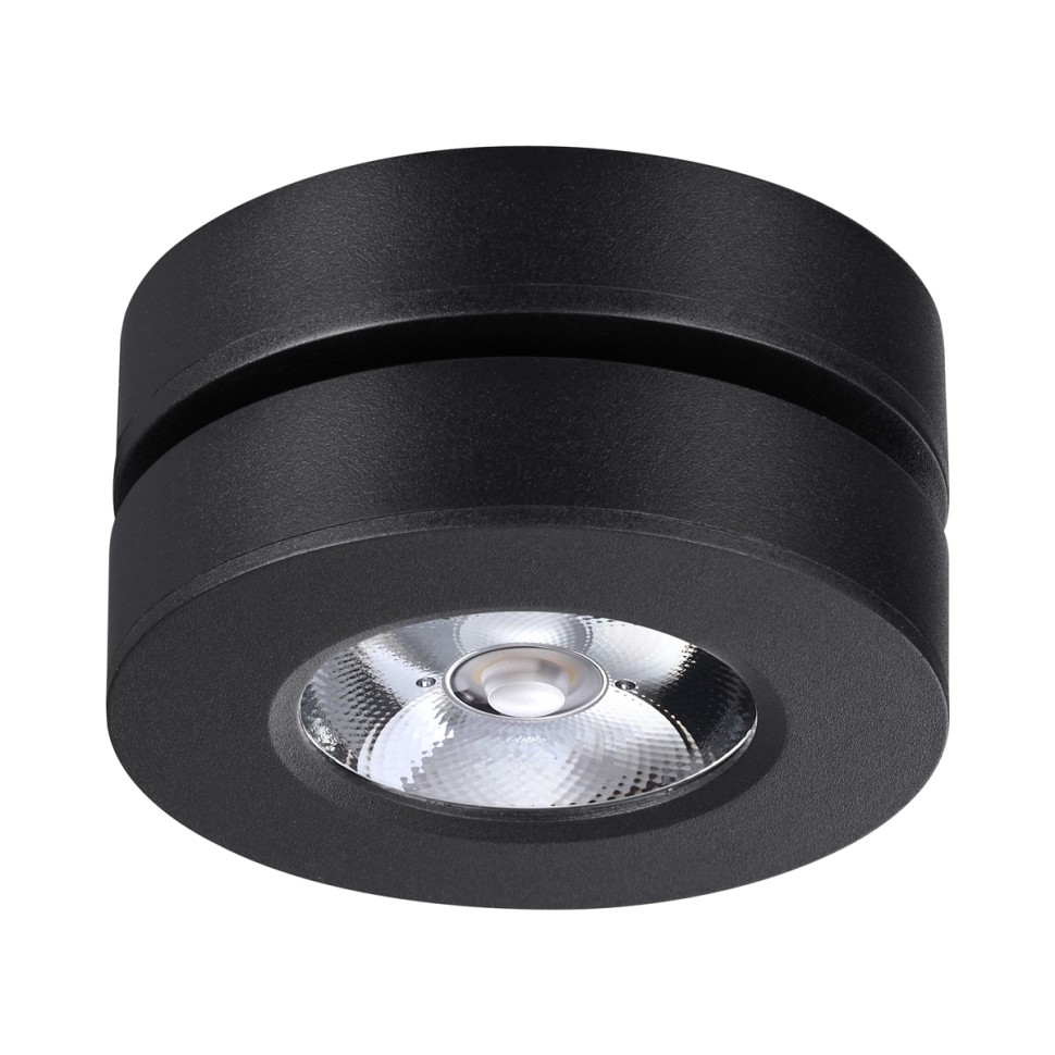 359412 NOVOTECH OVER Светильник накладной/встраиваемый светодиодный черный 5W 4000K