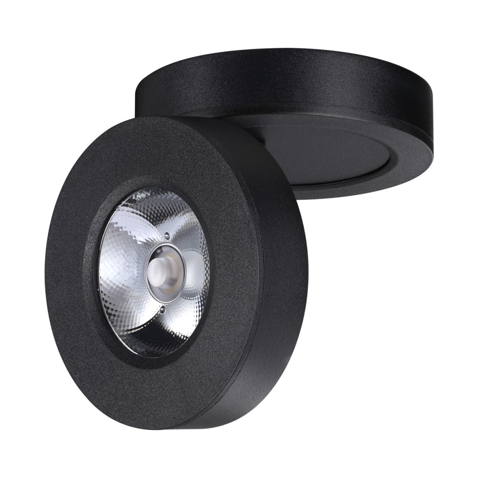 359412 NOVOTECH OVER Светильник накладной/встраиваемый светодиодный черный 5W 4000K