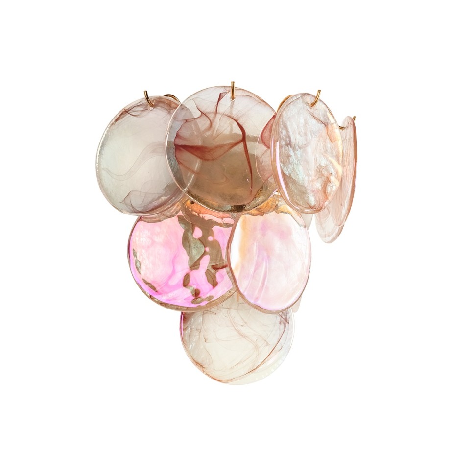 10492W Pink LOFT IT бра Lolly, золото/розовый, E14*3*40W
