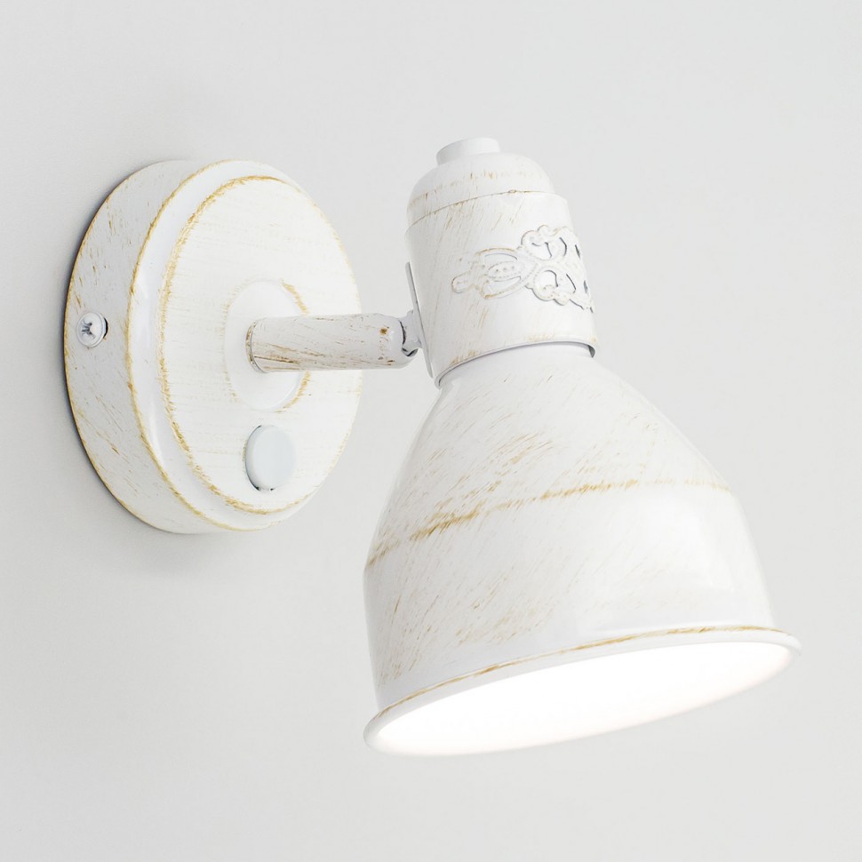 CL502513 Citilux Опус спот с выключателем, белый с патиной, E14*1*60W