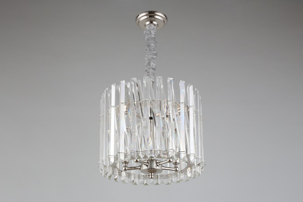 APL.808.03.05 APLOYT подвесная хрустальная люстра Verene, Е14*5, 40см диаметр, хром