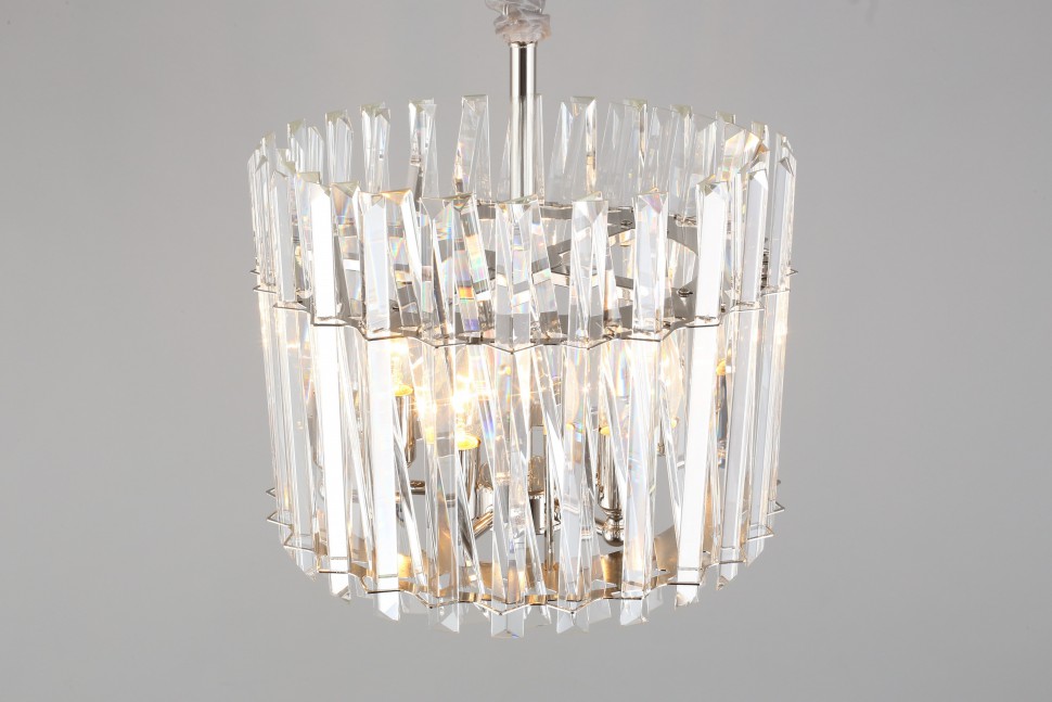 APL.808.03.05 APLOYT подвесная хрустальная люстра Verene, Е14*5, 40см диаметр, хром