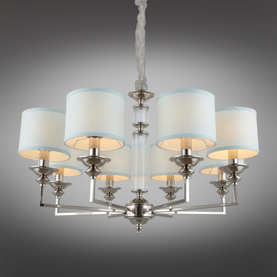 APL.712.03.08 APLOYT Люстра подвесная Malwa, хром, голубой