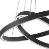 MOD058PL-L55BK MAYTONI Rim черная подвесная светодиодная люстра 2 кольца, 60см, 57W, 3000-4000K, диммируемая