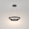 MOD058PL-L55BK MAYTONI Rim черная подвесная светодиодная люстра 2 кольца, 60см, 57W, 3000-4000K, диммируемая