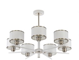 CL421272 CITILUX потолочная люстра на штанге ALTON, белый+хром, E27*7*75W, 74см диаметр