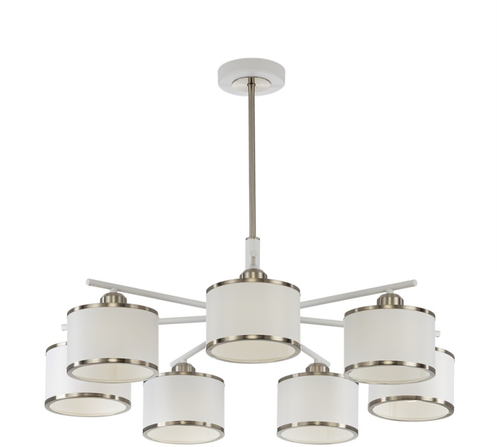 CL421272 CITILUX потолочная люстра на штанге ALTON, белый+хром, E27*7*75W, 74см диаметр