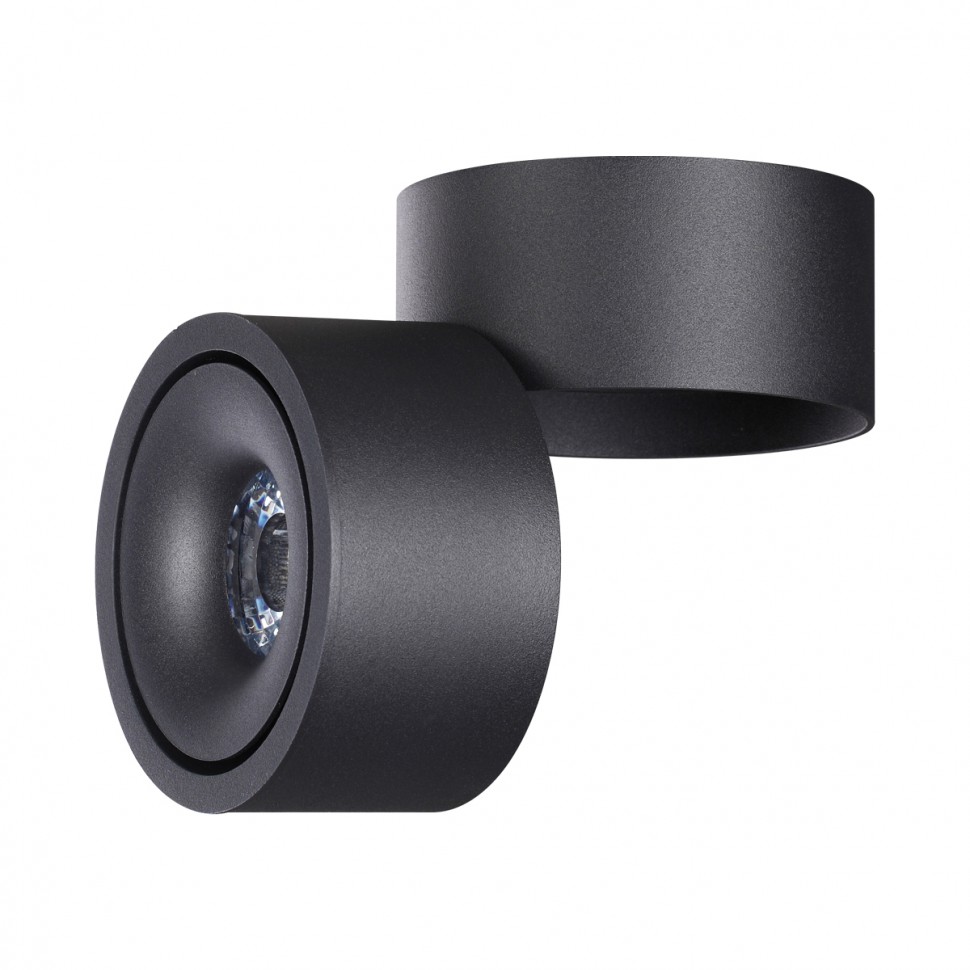 358773 NOVOTECH OVER Светильник черный накладной светодиодный GRODA, 15W, 4000K, 1300Lm