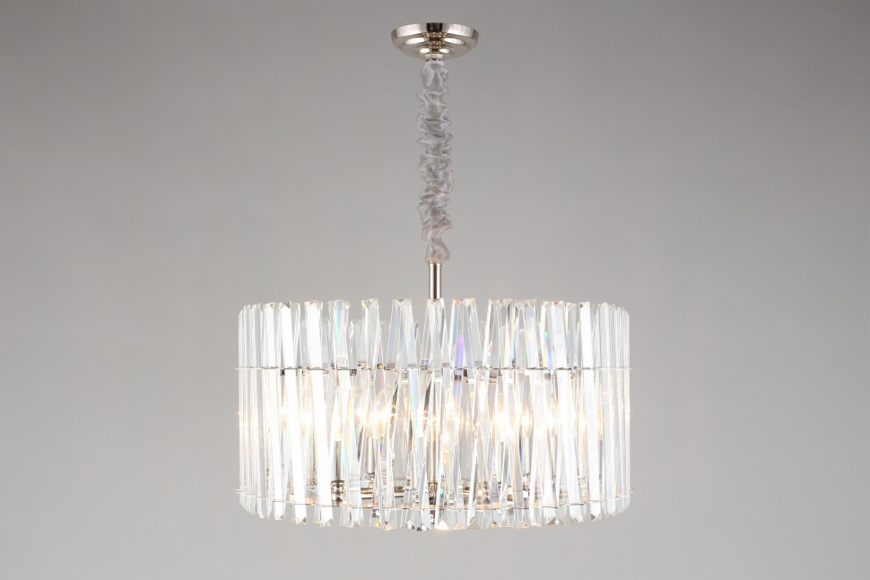 APL.808.03.08 APLOYT подвесная хрустальная люстра Verene, Е14*8, 60см диаметр, хром