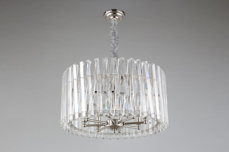 APL.808.03.08 APLOYT подвесная хрустальная люстра Verene, Е14*8, 60см диаметр, хром