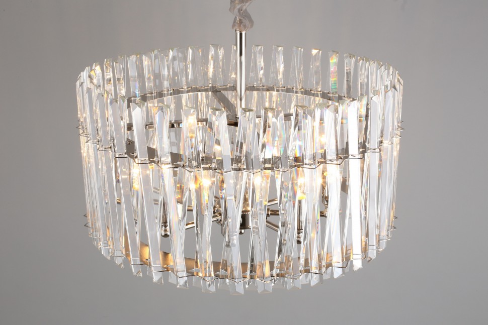 APL.808.03.08 APLOYT подвесная хрустальная люстра Verene, Е14*8, 60см диаметр, хром