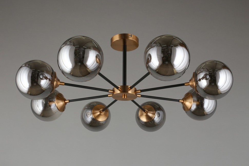 APL.909.07.08 APLOYT потолочная люстра Beta, E14*8*40W, дымчатый