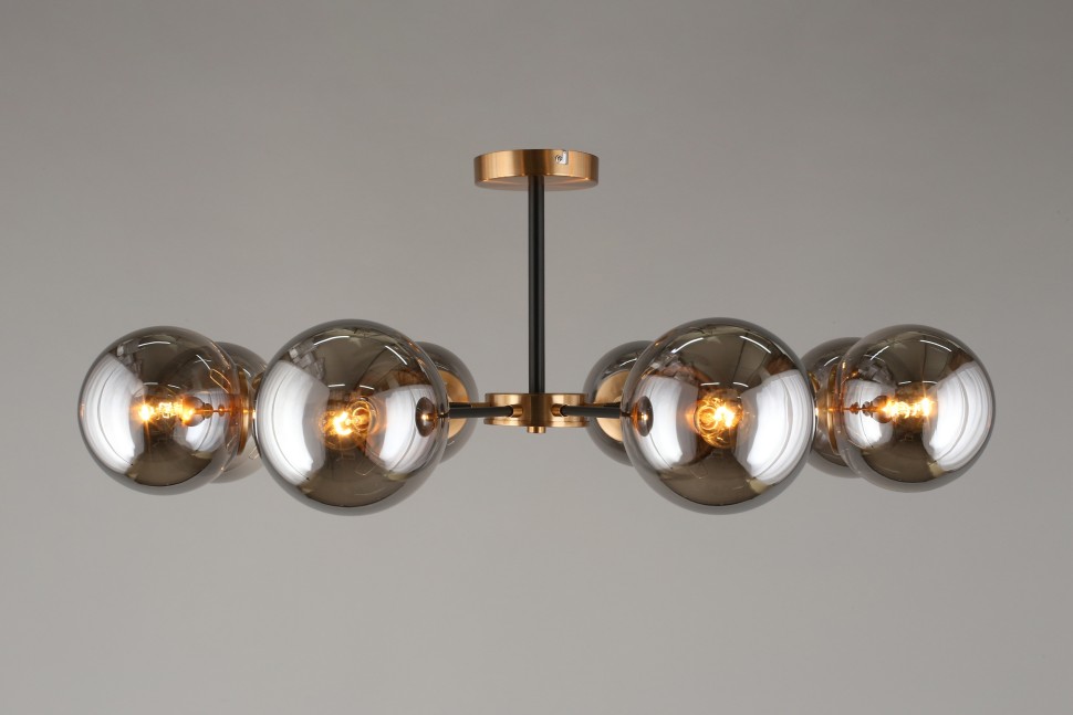 APL.909.07.08 APLOYT потолочная люстра Beta, E14*8*40W, дымчатый