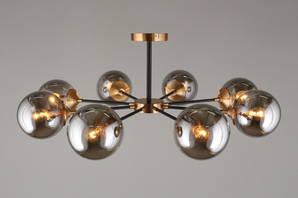 APL.909.07.08 APLOYT потолочная люстра Beta, E14*8*40W, дымчатый