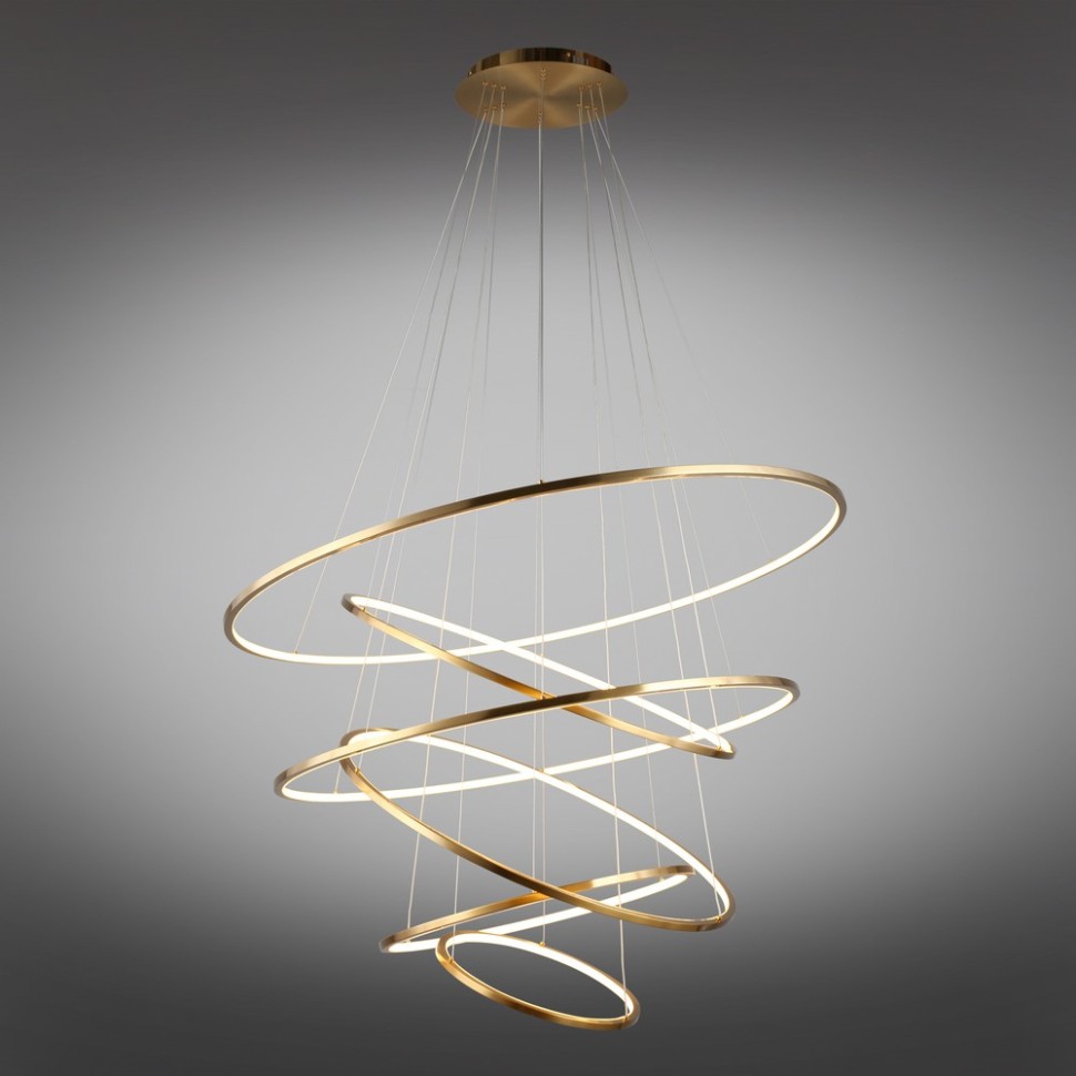 APL.020.03.243 APLOYT Monisia подвесная светодиодная люстра 6 колец, 1200-1000-800-800-600-400мм, 243W, 3000K, бронза
