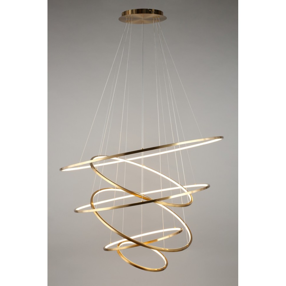 APL.020.03.243 APLOYT Monisia подвесная светодиодная люстра 6 колец, 1200-1000-800-800-600-400мм, 243W, 3000K, бронза