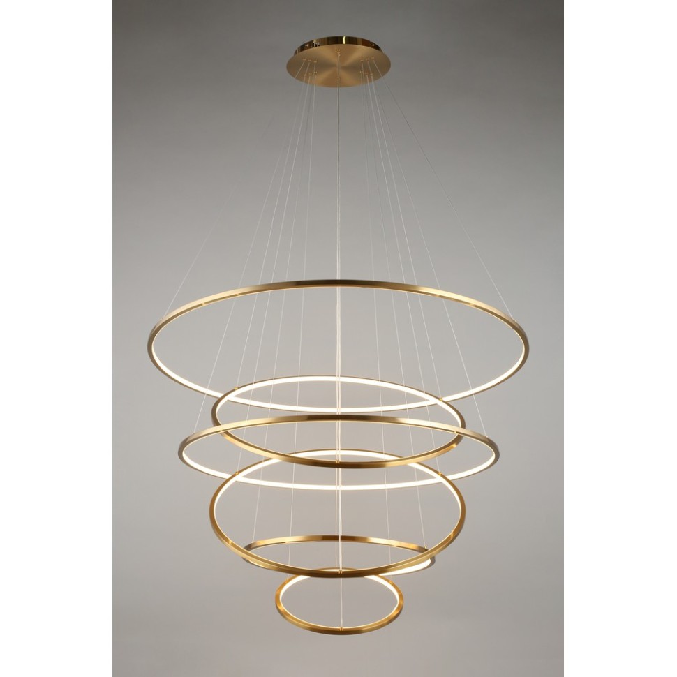 APL.020.03.243 APLOYT Monisia подвесная светодиодная люстра 6 колец, 1200-1000-800-800-600-400мм, 243W, 3000K, бронза
